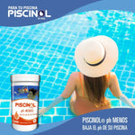 Baja pH Piscinol en polvo para piscinas, ajuste de acidez