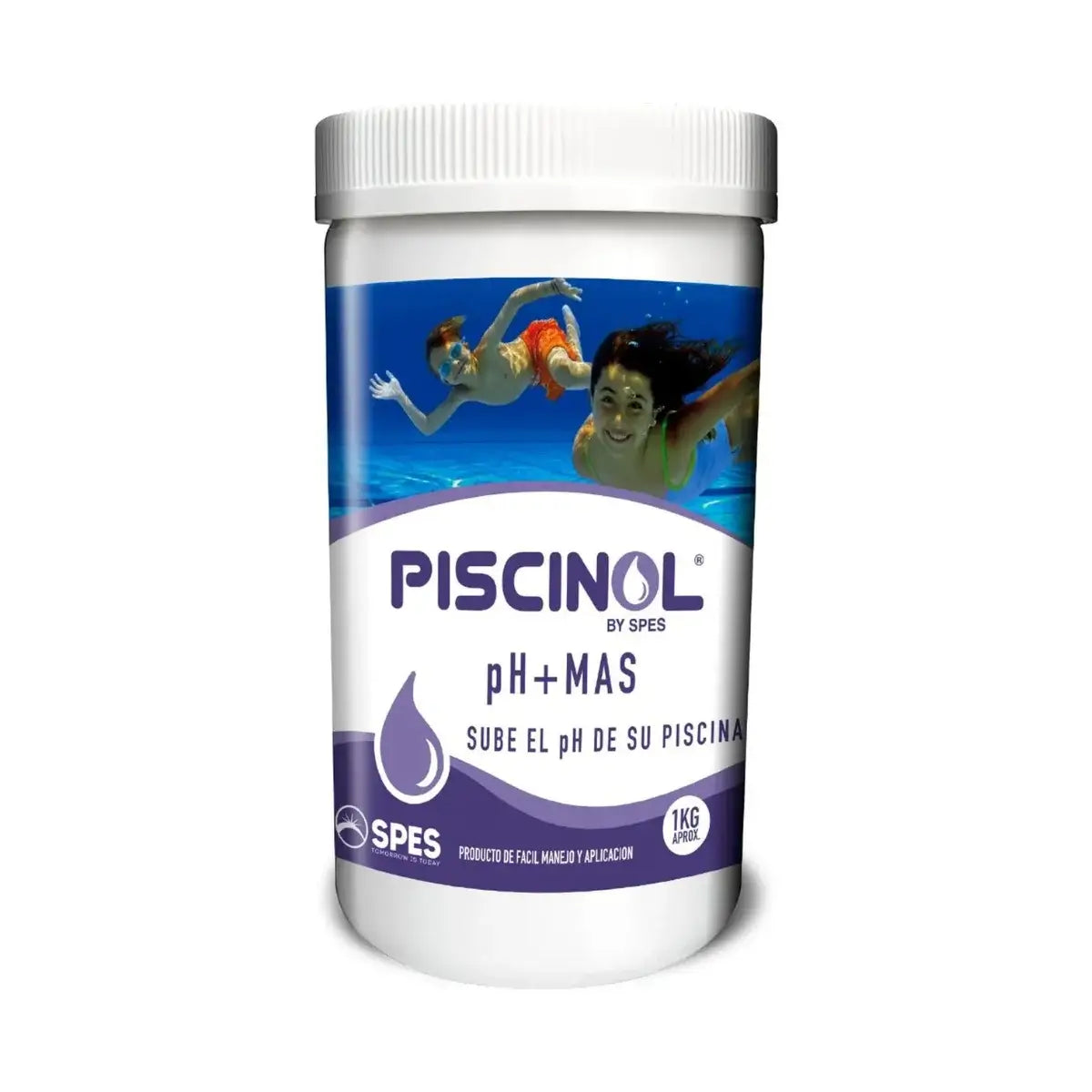 Sube pH Piscinol en polvo para piscinas, ajuste de alcalinidad.