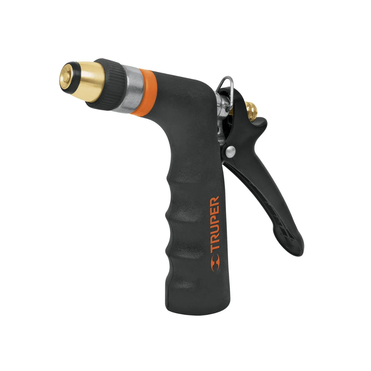 Pistola para riego profesional Truper PR-202, construcción metálica reforzada, 2 tipos de chorro y mango antideslizante.