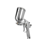 Pistola para pintar por gravedad Truper serie 400, tecnología LVMP, vaso de 400 ml y tobera de acero inoxidable.