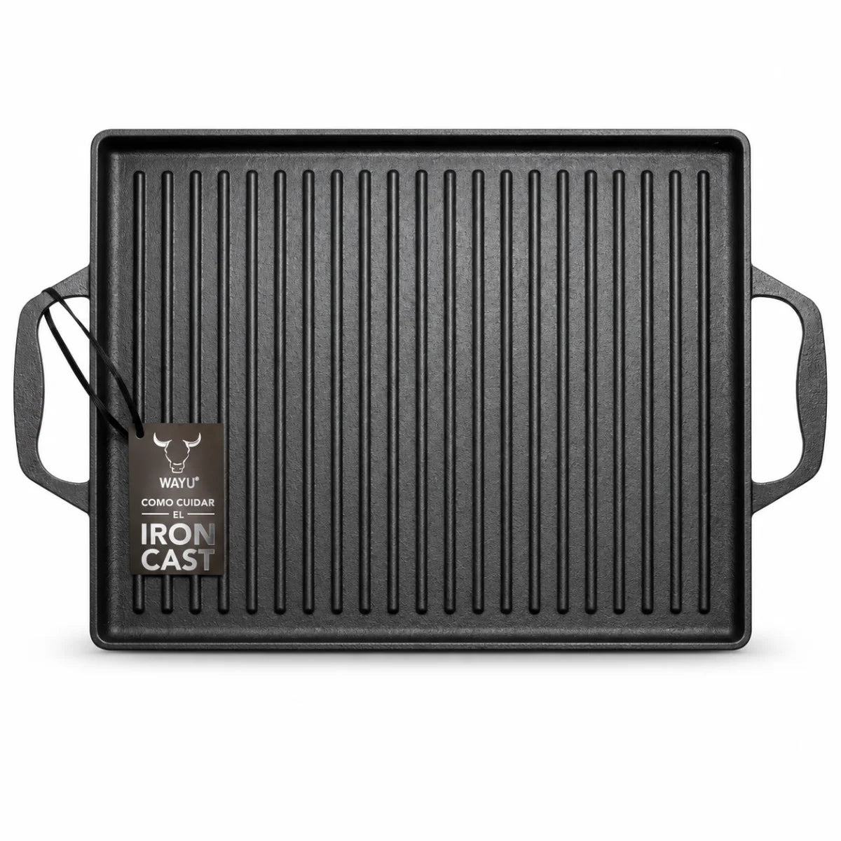 Plancha Wayu de hierro fundido con asas para parrilla
