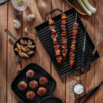 Plancha Wayu de hierro fundido con asas para parrilla