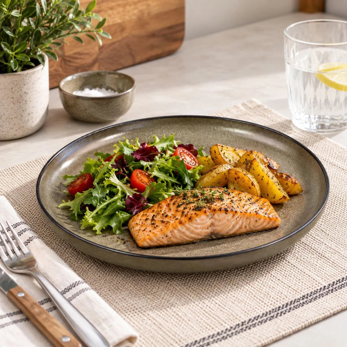 Plato de cerámica gres de 27 cm Wayu