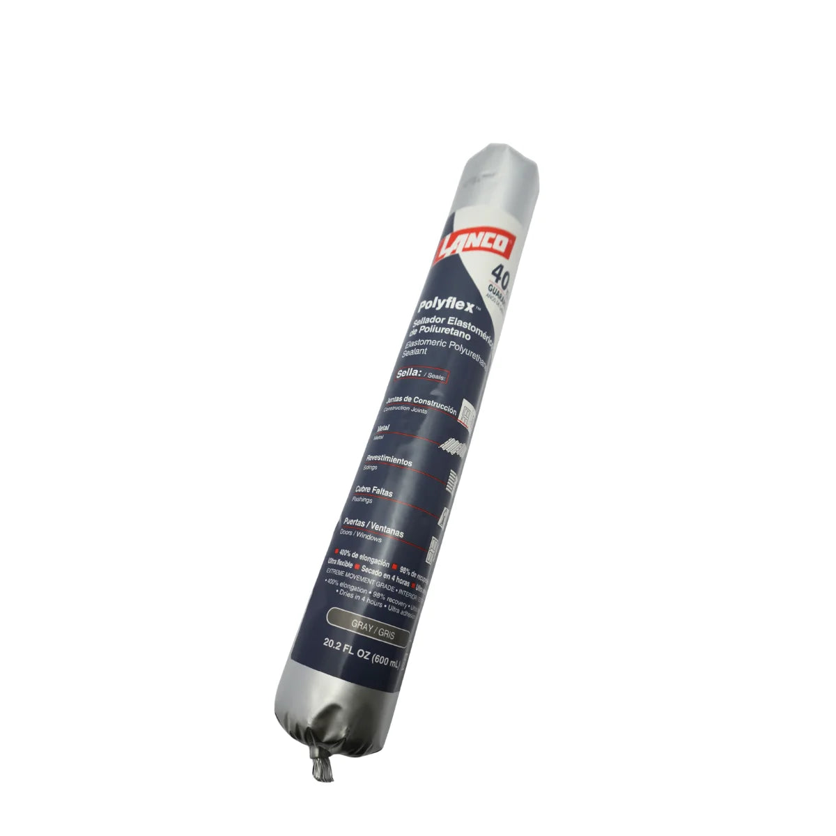 Aplicación de sellador elastomérico de poliuretano Lanco Polyflex en junta de concreto.