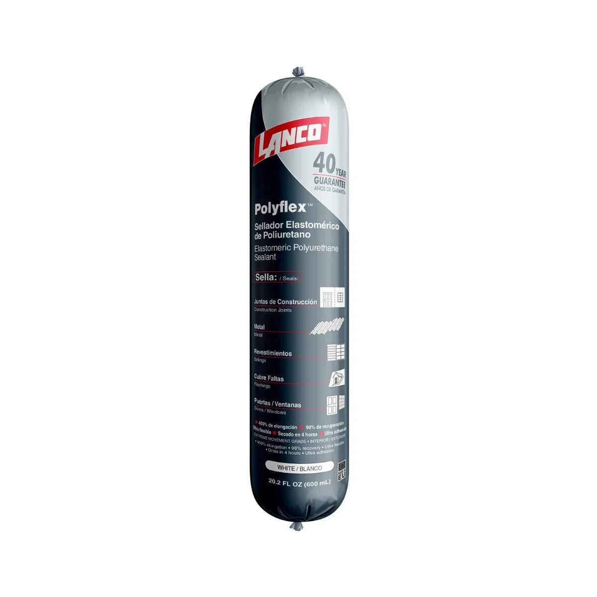 Aplicación de sellador elastomérico de poliuretano Lanco Polyflex en junta de concreto.