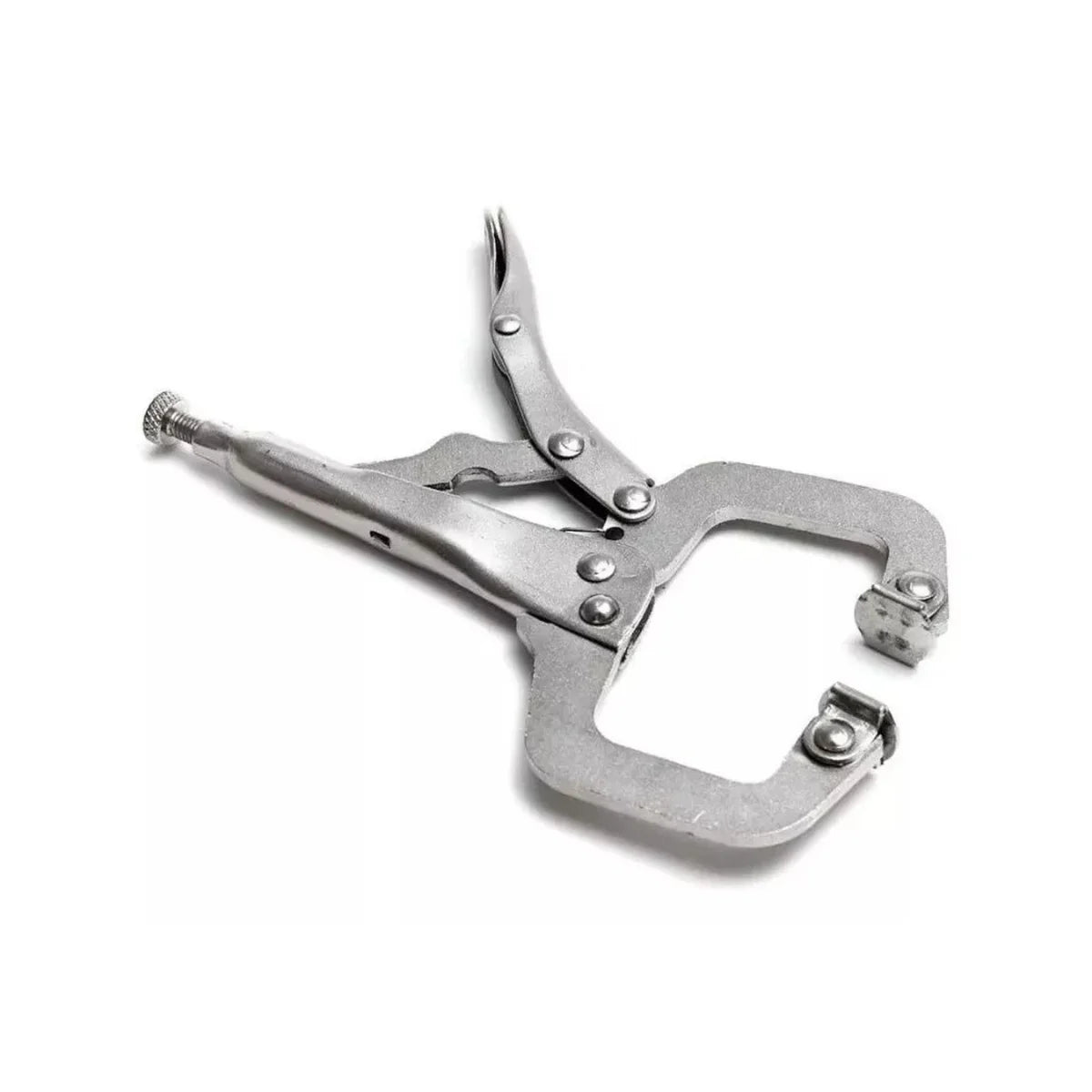 Prensa caimán tipo C de 11 pulgadas, apertura 95mm, acero de alta resistencia para sujeción de piezas de metal y madera.