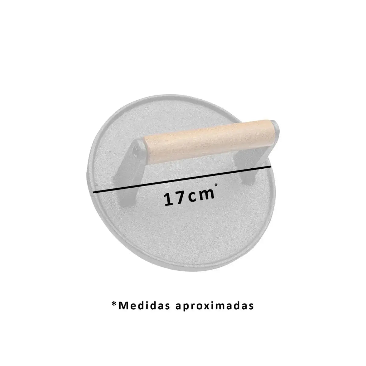 Prensa para hamburguesa de hierro fundido de 17.5 cm para smash burger.
