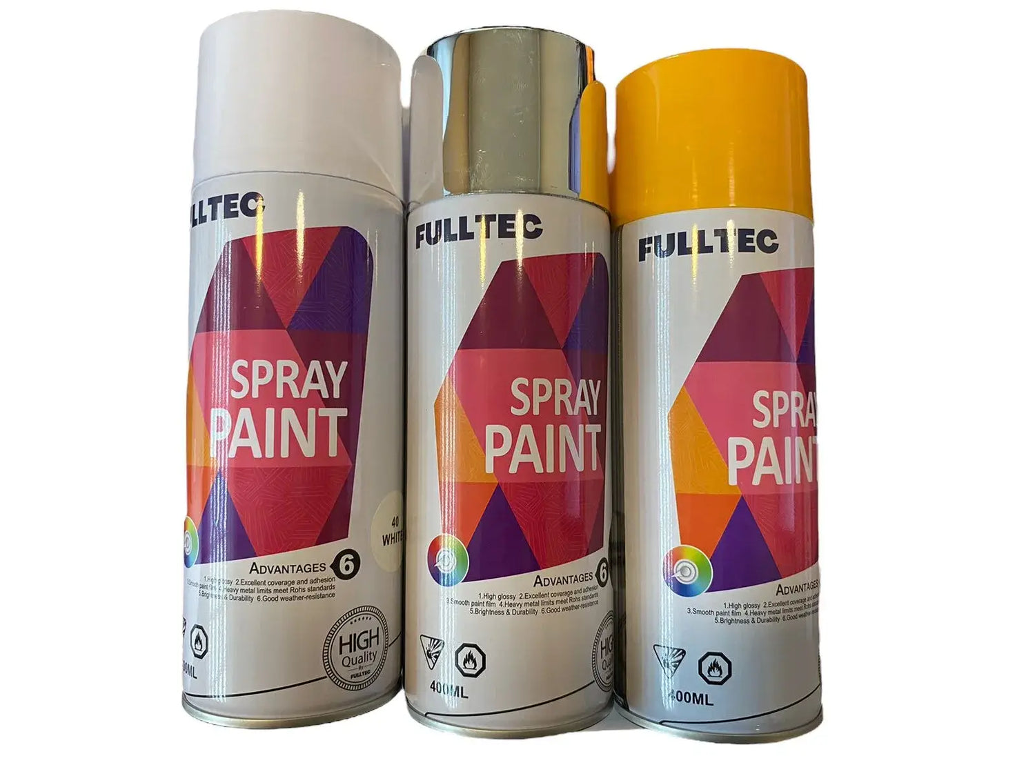 Pintura en spray Fulltec 400 ml, esmalte acrílico de uso general y secado rápido para decoración y bricolaje en madera, metal y plástico.