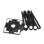 Regla plegable multiángulo Flovi de 6 secciones en aluminio, incluye guía para orificios de 25, 40 y 45 mm para azulejos.