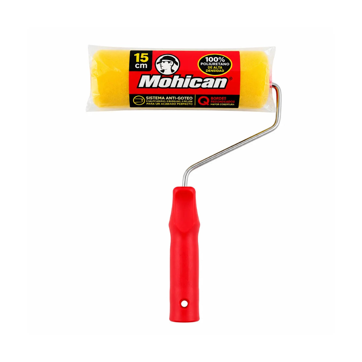 Rodillo de espuma de poliuretano Mohican de 15 cm para acabados finos