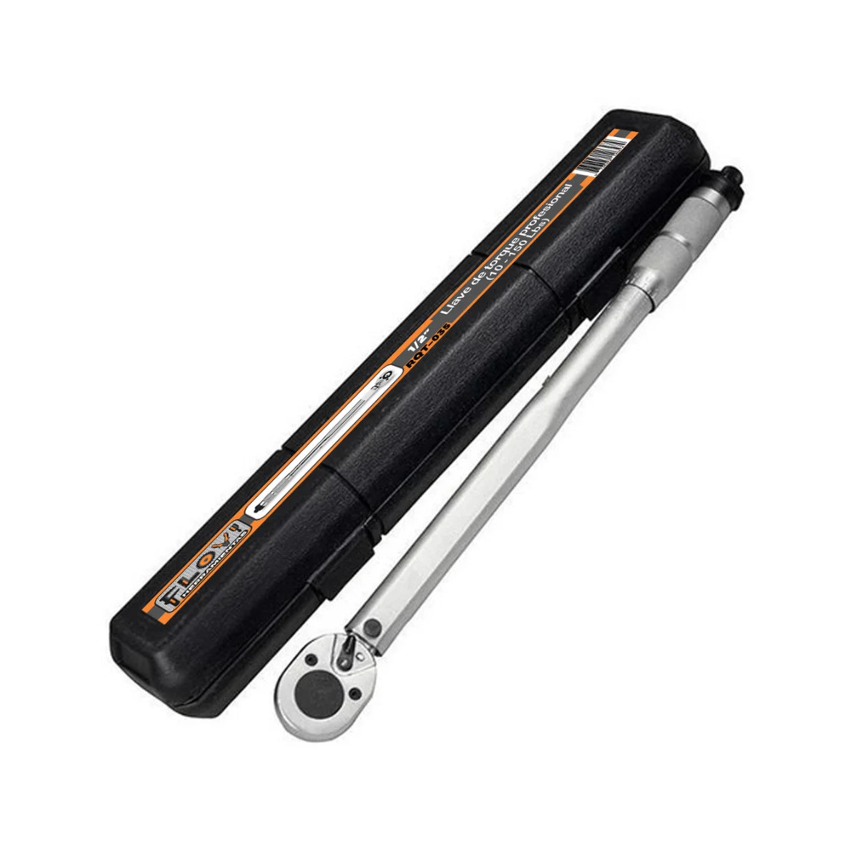 Llave de torque dinamométrica Flovi de 1/2 pulgada con maleta de transporte.