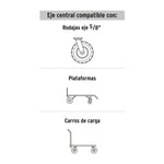 Rueda para diablo imponchable Pretul de 9 pulgadas con doble balero y capacidad de 120 kg para carros de carga y yeguas industriales.