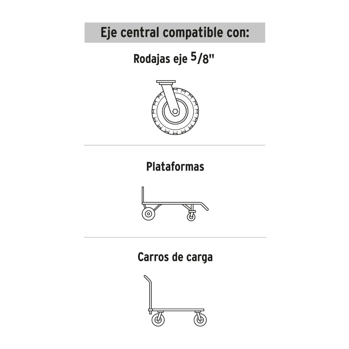 Rueda para diablo imponchable Pretul de 9 pulgadas con doble balero y capacidad de 120 kg para carros de carga y yeguas industriales.
