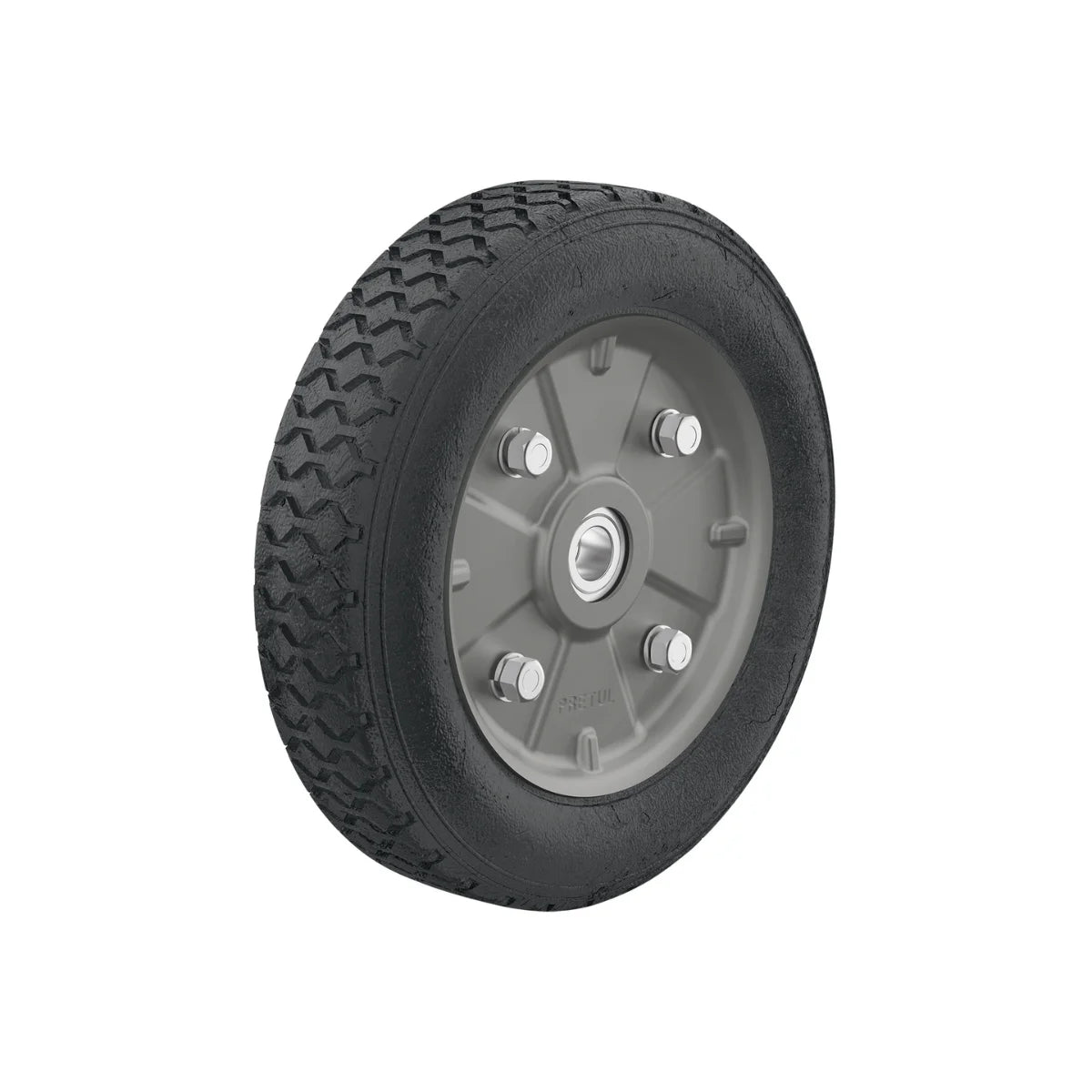Rueda para diablo imponchable Pretul de 9 pulgadas con doble balero y capacidad de 120 kg para carros de carga y yeguas industriales.