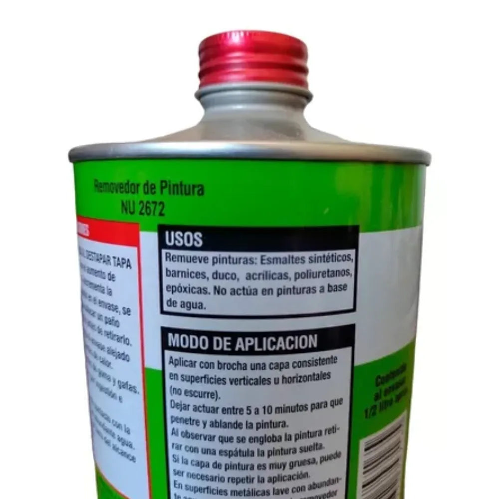 Removedor de Pintura 1lt Química Universal: Remoción efectiva para todo tipo de pinturas.