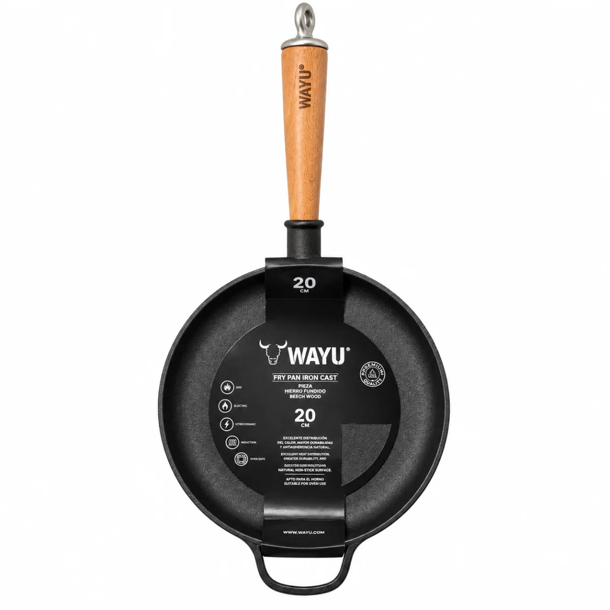 Sartén Iron Cast Wayu de hierro fundido de 24 cm