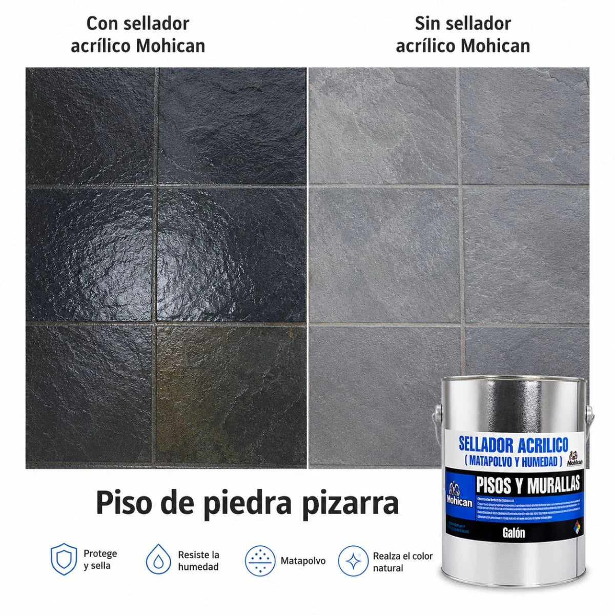 Sellador Acrílico Matapolvo y Humedad Mohican 1 Galón