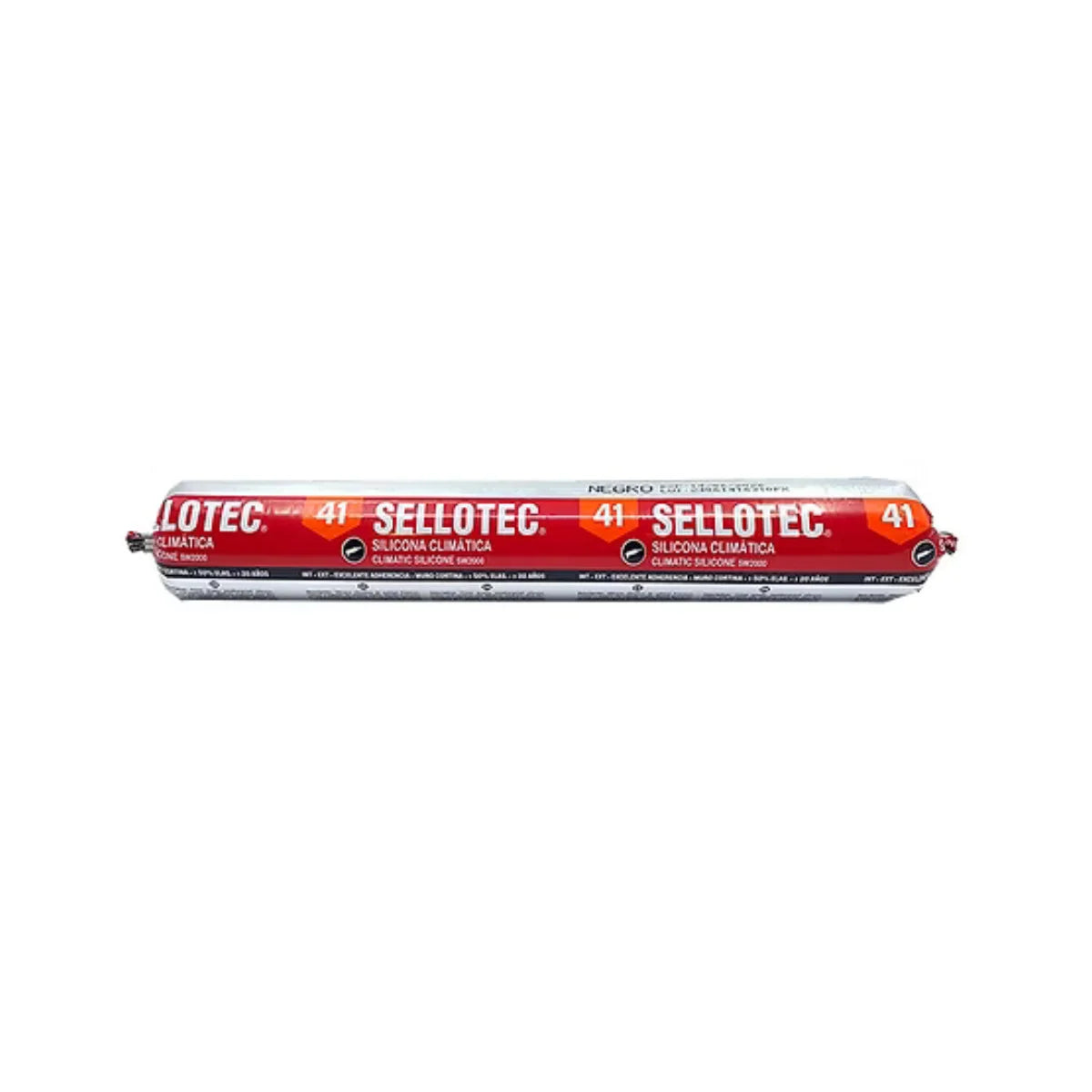Cartucho de 600 ml de Silicona Climática Sellotec 41 de color negro para sellado de alto rendimiento.