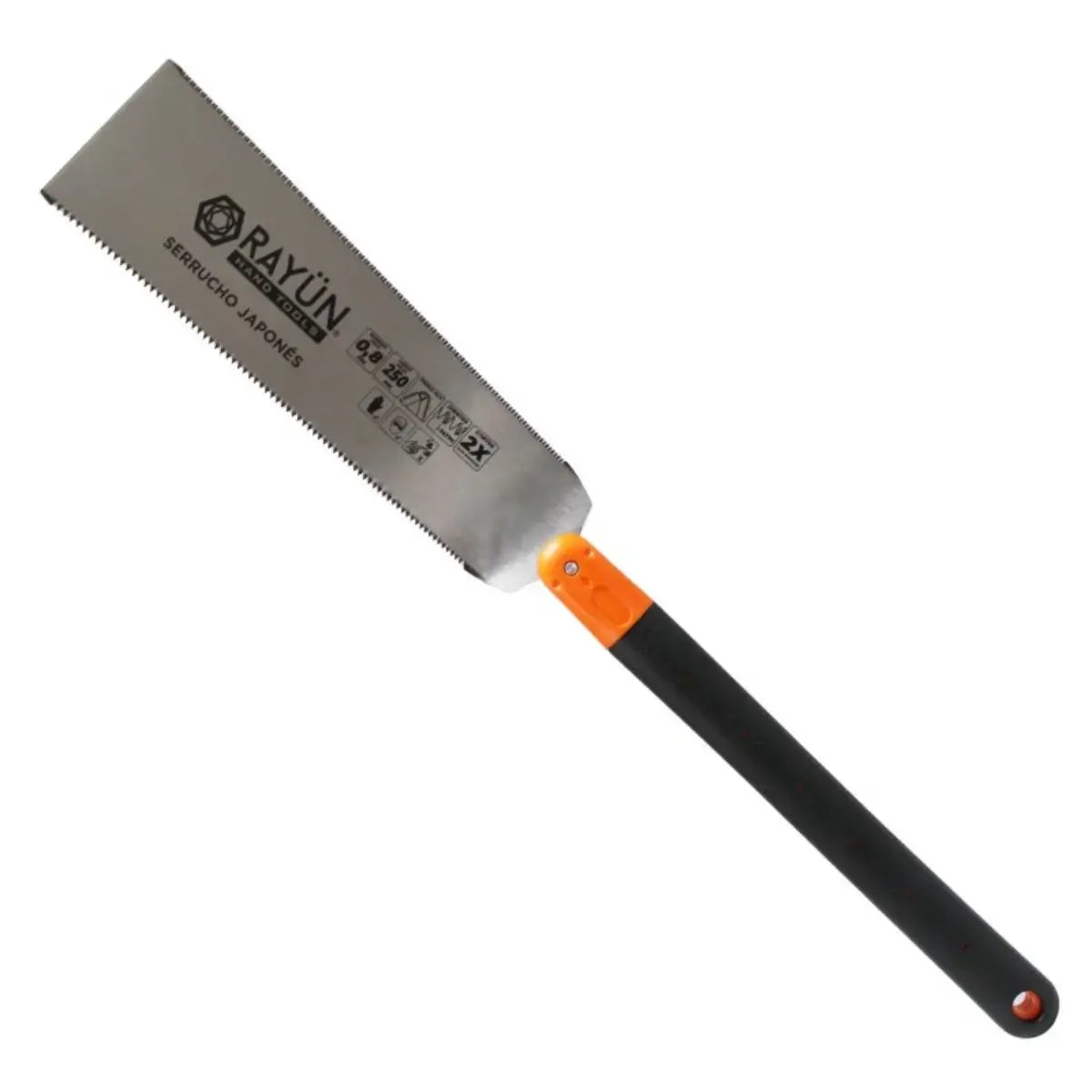 Serrucho de traccion Japonés Rayun de doble filo (Ryoba) con hoja de acero SK5.