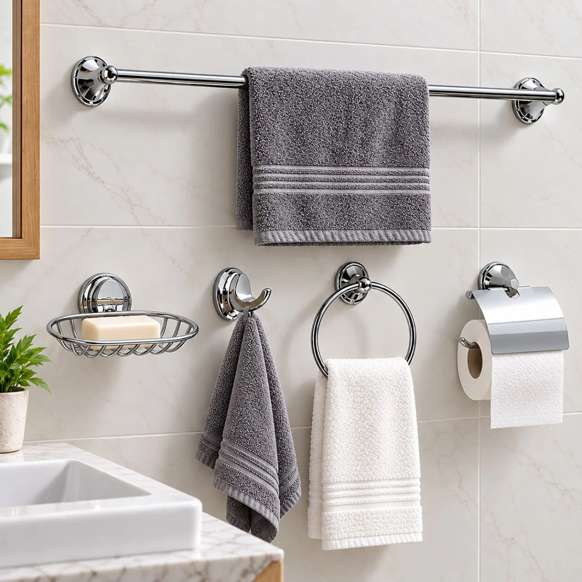 Set de accesorios de baño Taumm Colomba 5 piezas