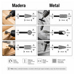 Set 6 Fresas Rotativas Mixtas para Madera y Metal 6 mm Yato YT-61712
