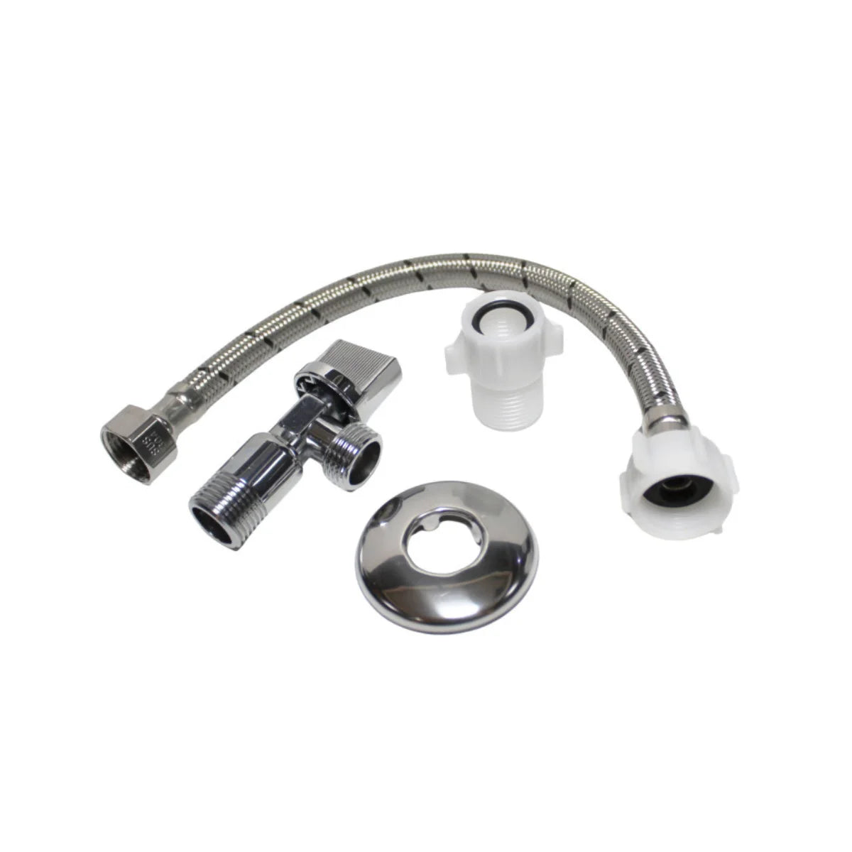 Kit Llave Angular Con Flexible 30cm Y Adaptador Grifix