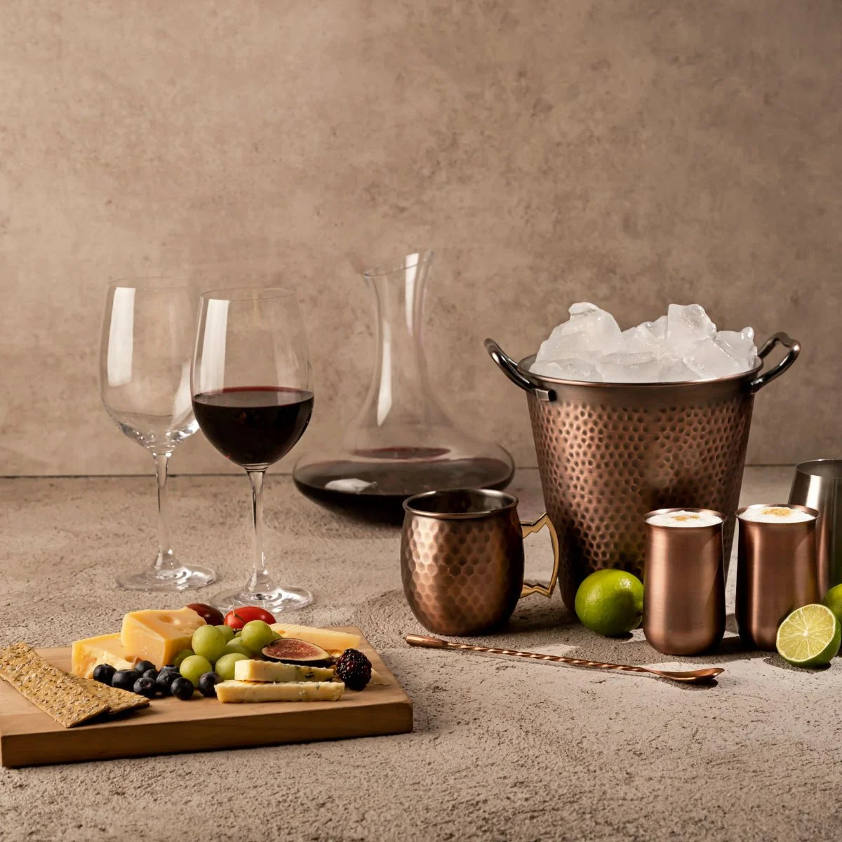 Set de tazas y cucharas medidoras Copper Line Wayu