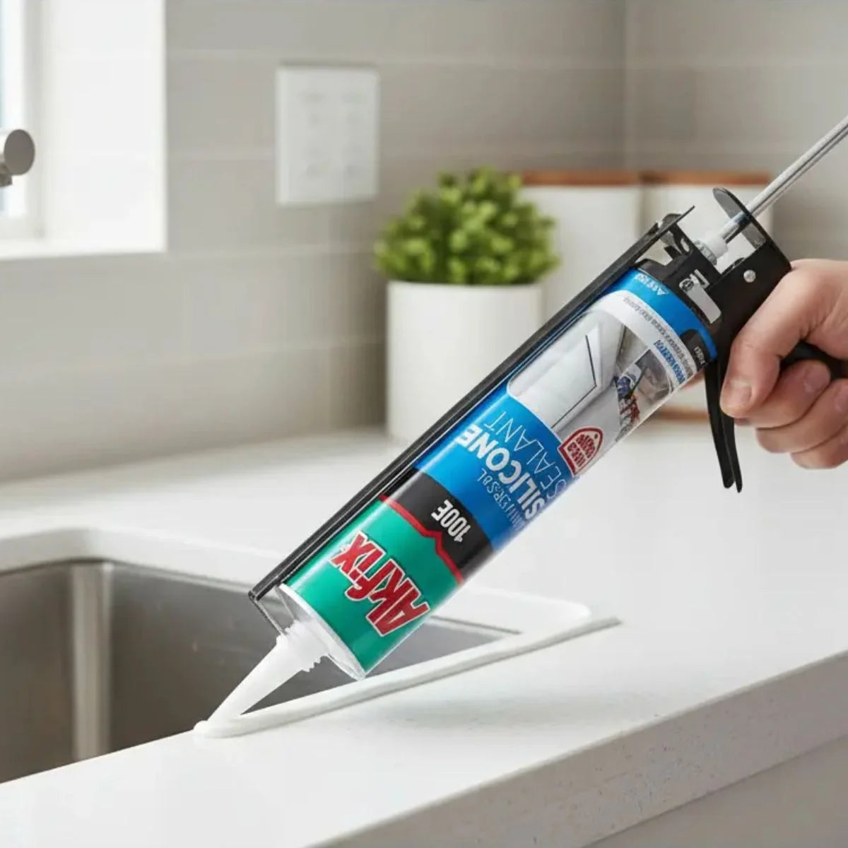Silicona universal acética Akfix 100E de 280 ml