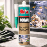 Silicona transparente Akfix 100 AQ de 310 ml para acuarios y terrarios