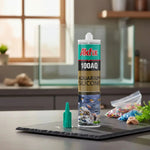 Silicona transparente Akfix 100 AQ de 310 ml para acuarios y terrarios