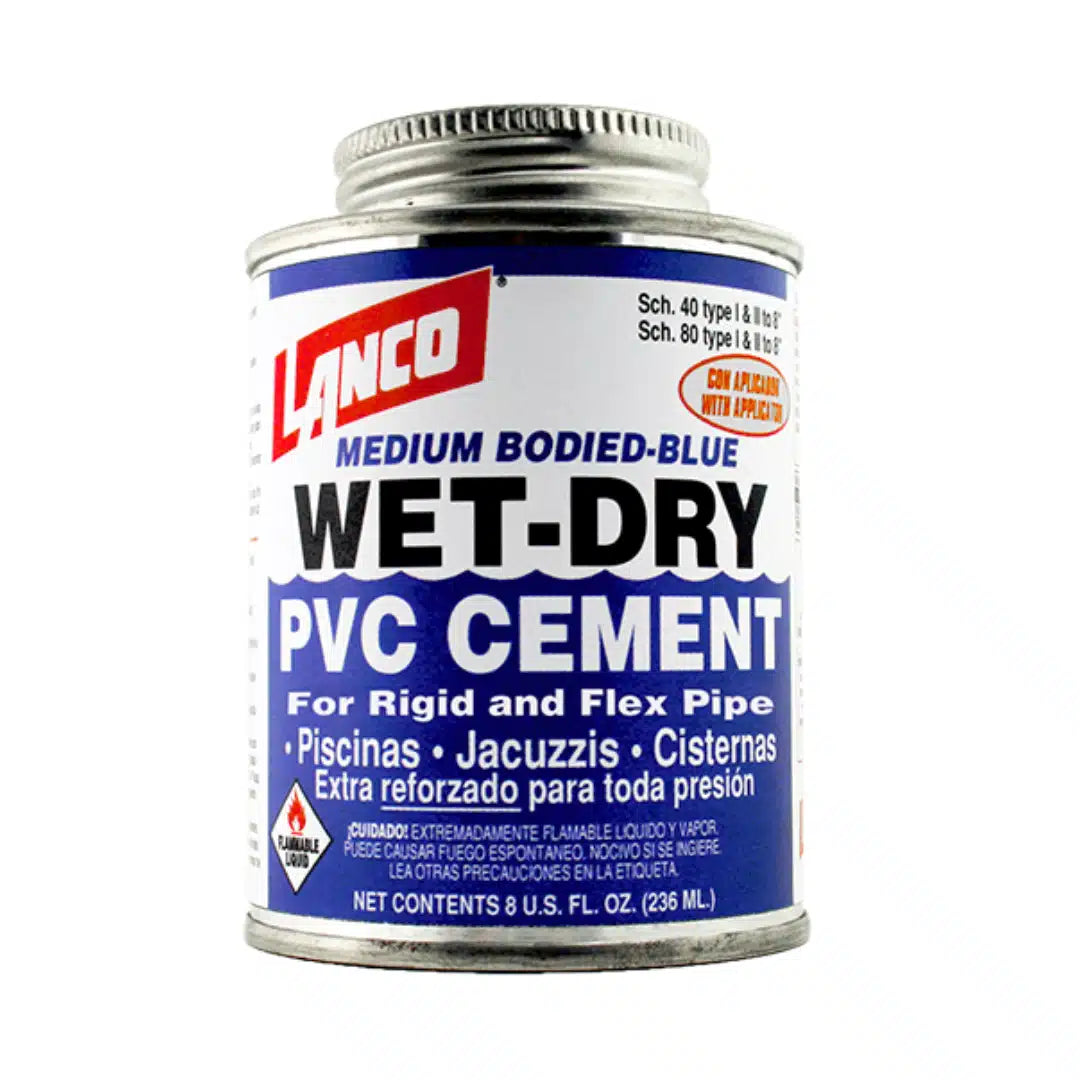 Pegamento o adhesivo solvente PVC Wet Dry de 118ml, apto para unir tuberías húmedas