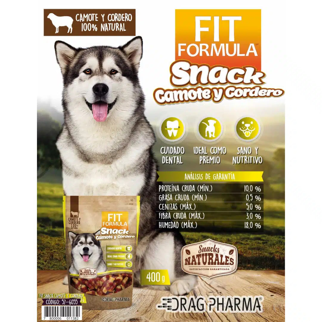 Snacks Fit Formula camote y cordero para perros saludables