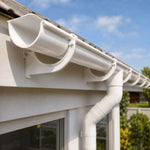Soporte de PVC blanco Mohican de 110 mm para canaleta de aguas lluvias