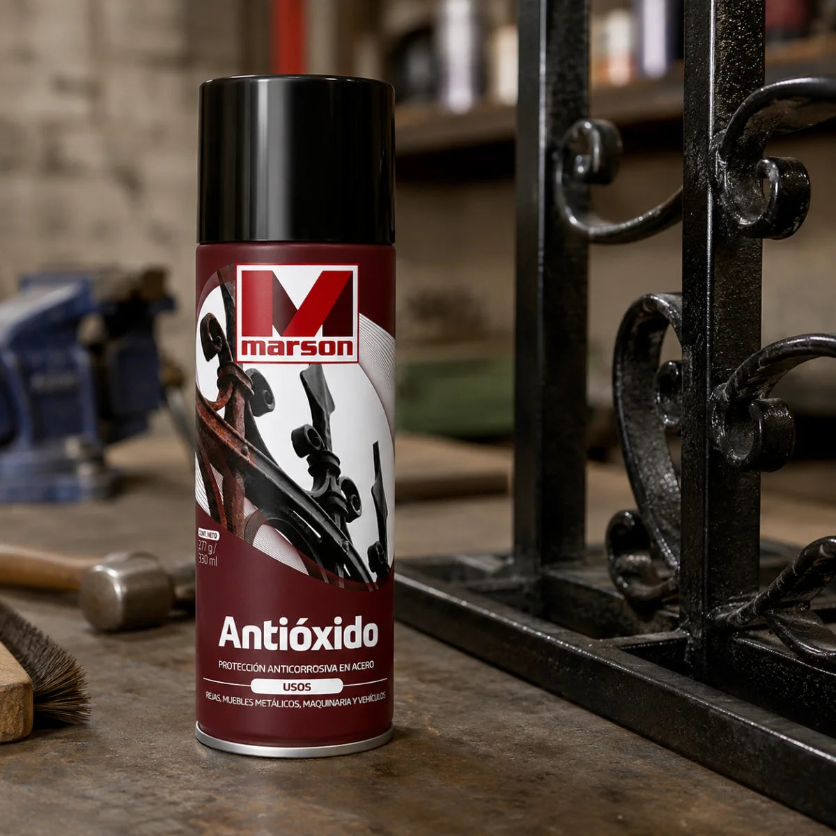 Pintura Spray Antióxido Negro 350 ml Marson Sherwin Williams