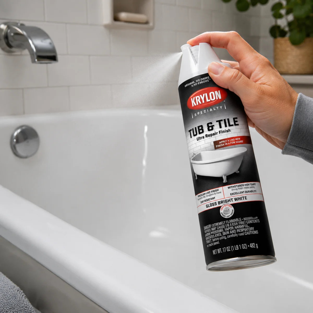 Pintura para Tinas y Azulejos Krylon 17 oz Blanca