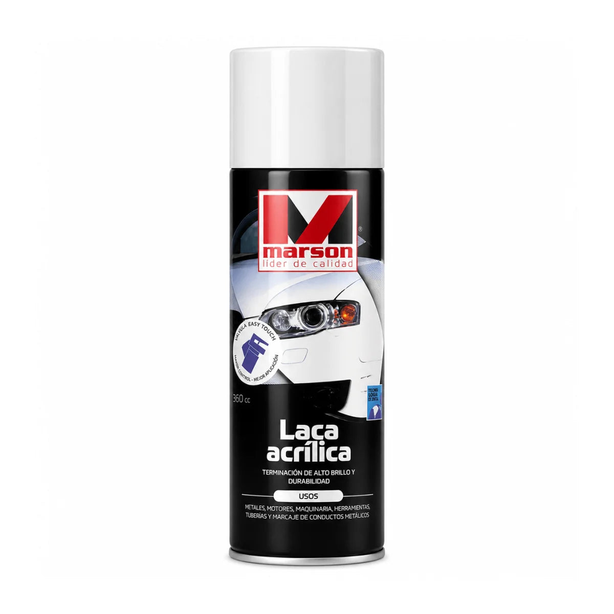 Spray Laca Acrílica Blanco Brillante 360 cc Marson Sherwin Williams