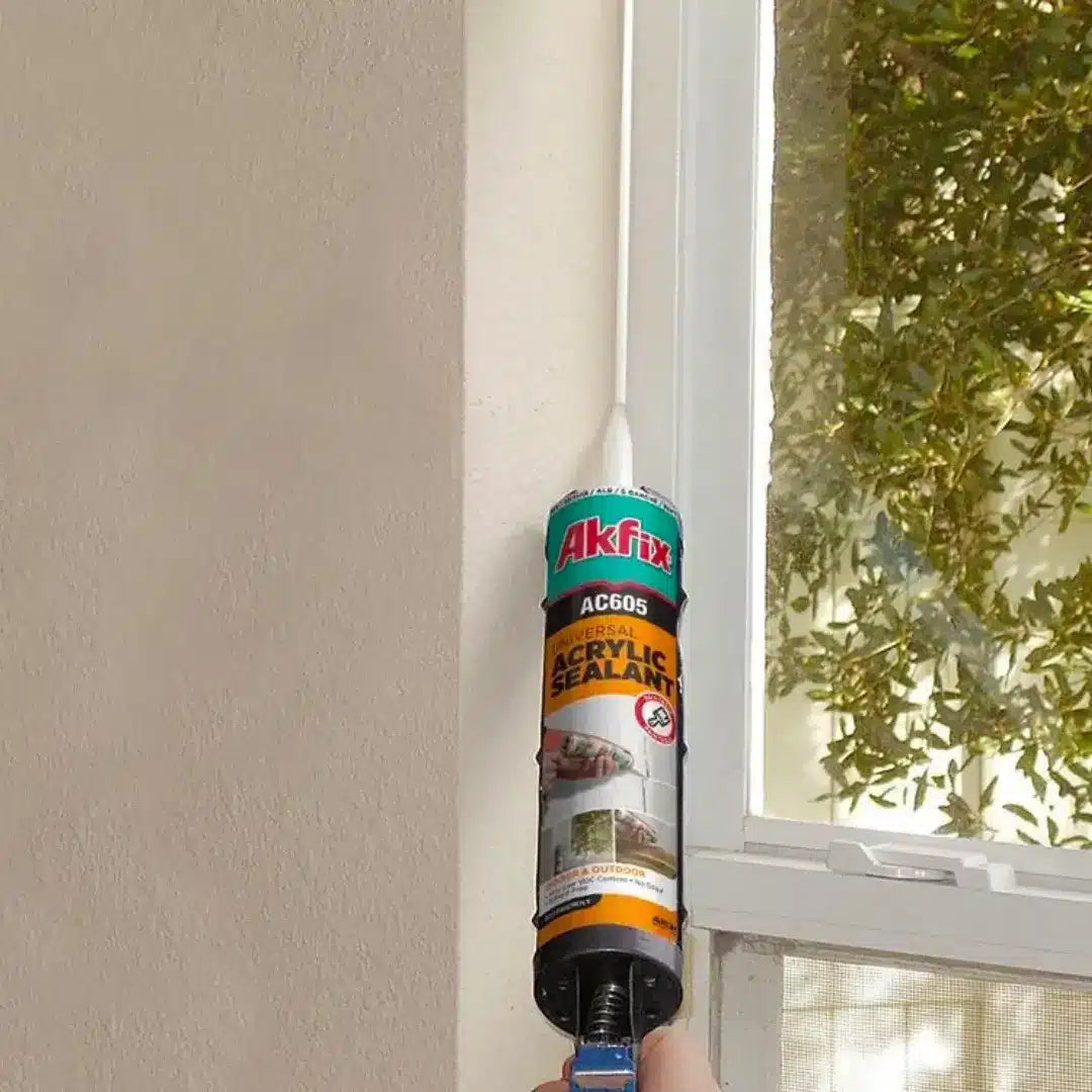 sellador acrílico, akfix, silicona pintable, sellador acrilico blanco, sellador acrilico pintable
