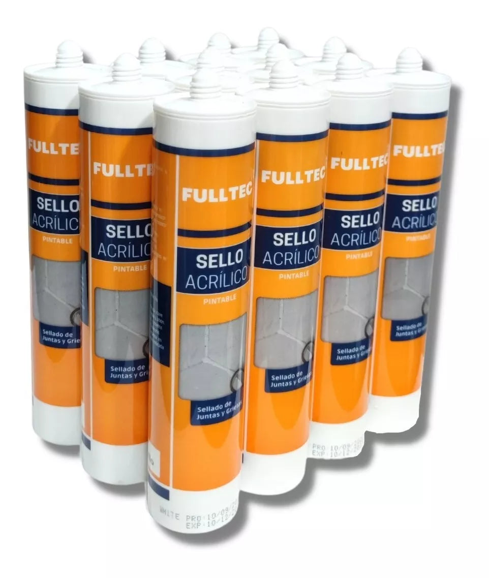sellador acrilico pintable fulltec caja 12 und