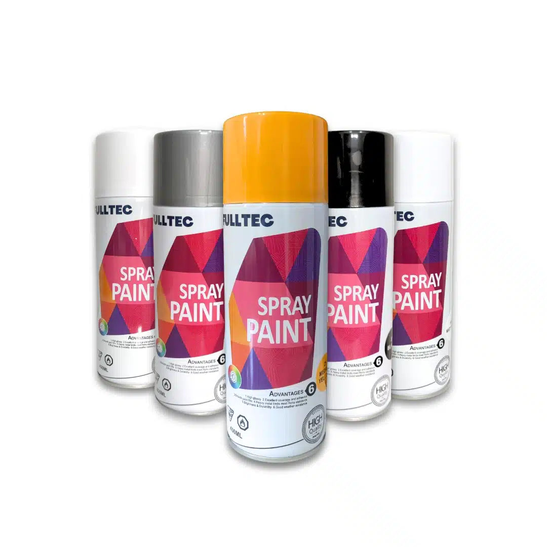 Pintura en spray Fulltec 400 ml, esmalte acrílico de uso general y secado rápido para decoración y bricolaje en madera, metal y plástico.