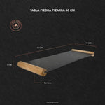 Tabla Wayu de piedra pizarra negra para aperitivos
