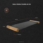 Tabla Wayu de piedra pizarra negra para aperitivos