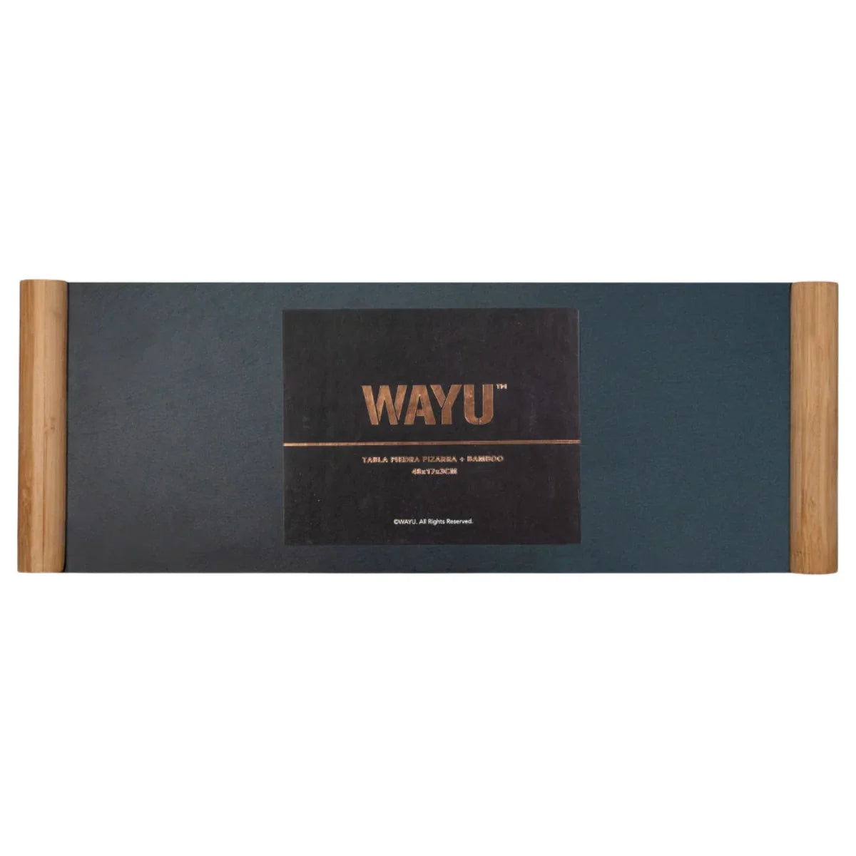 Tabla Wayu de piedra pizarra negra para aperitivos