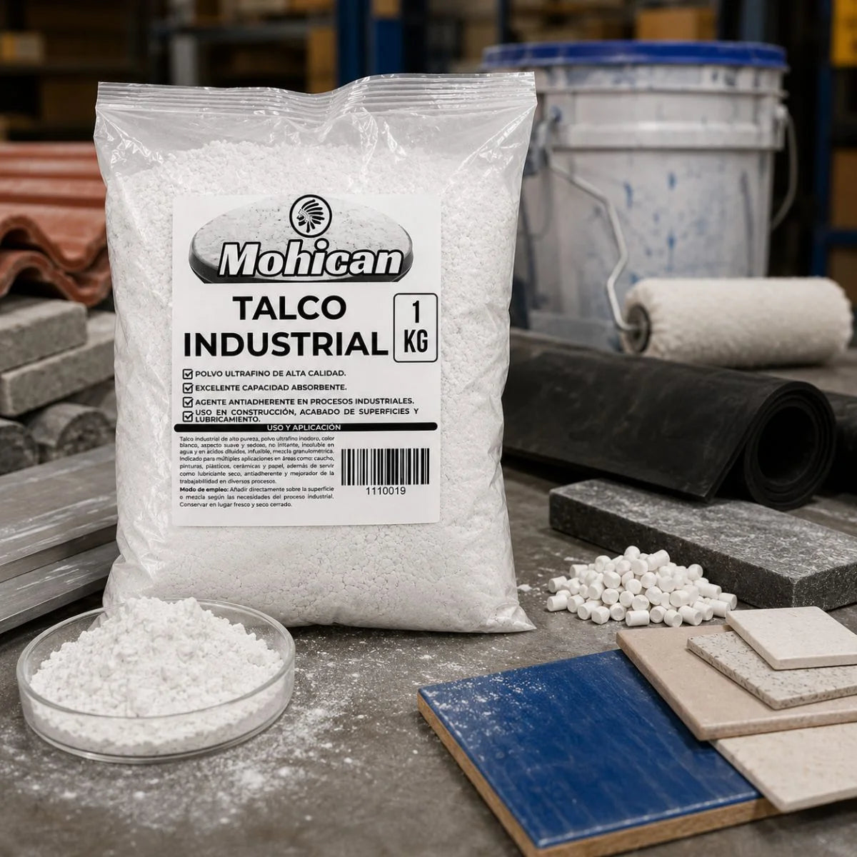 Talco Industrial Mohican 1 Kg Polvo Mineral