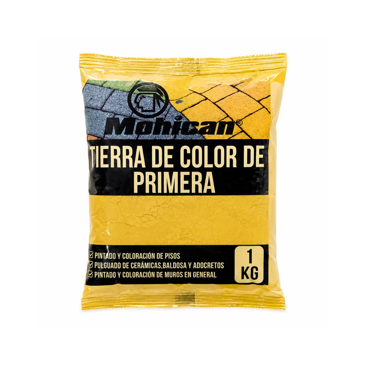 Tierra de color amarillo de primera Mohican bolsa de 1 kg