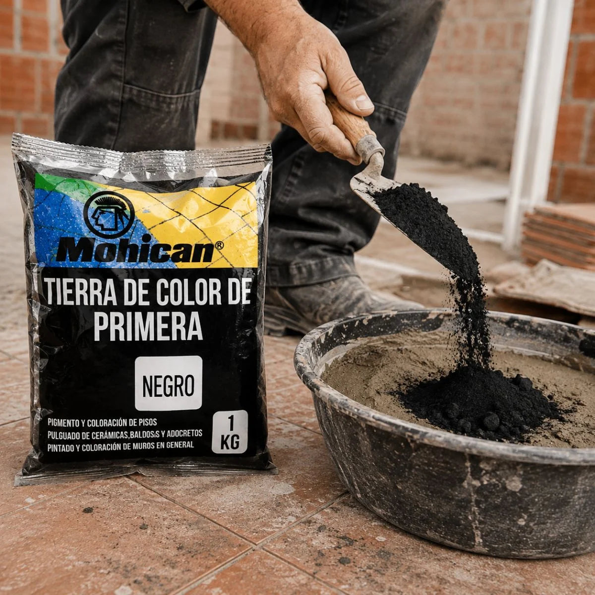 Tierra de color negra Mohican de primera calidad bolsa de 1 kg
