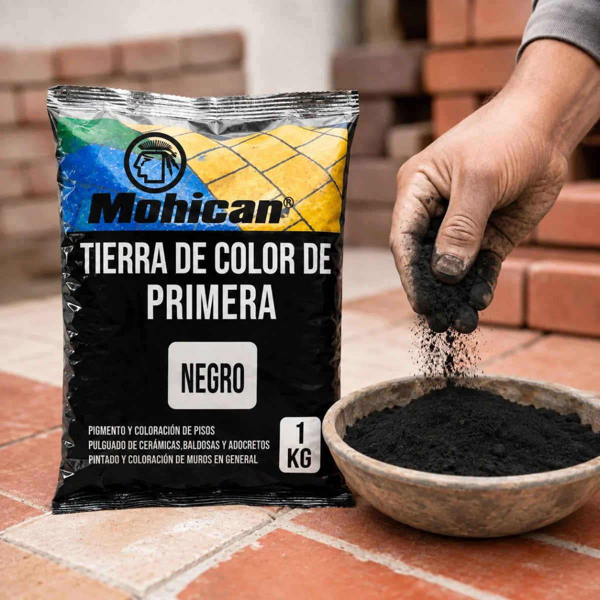 Tierra de color negra Mohican de primera calidad bolsa de 1 kg