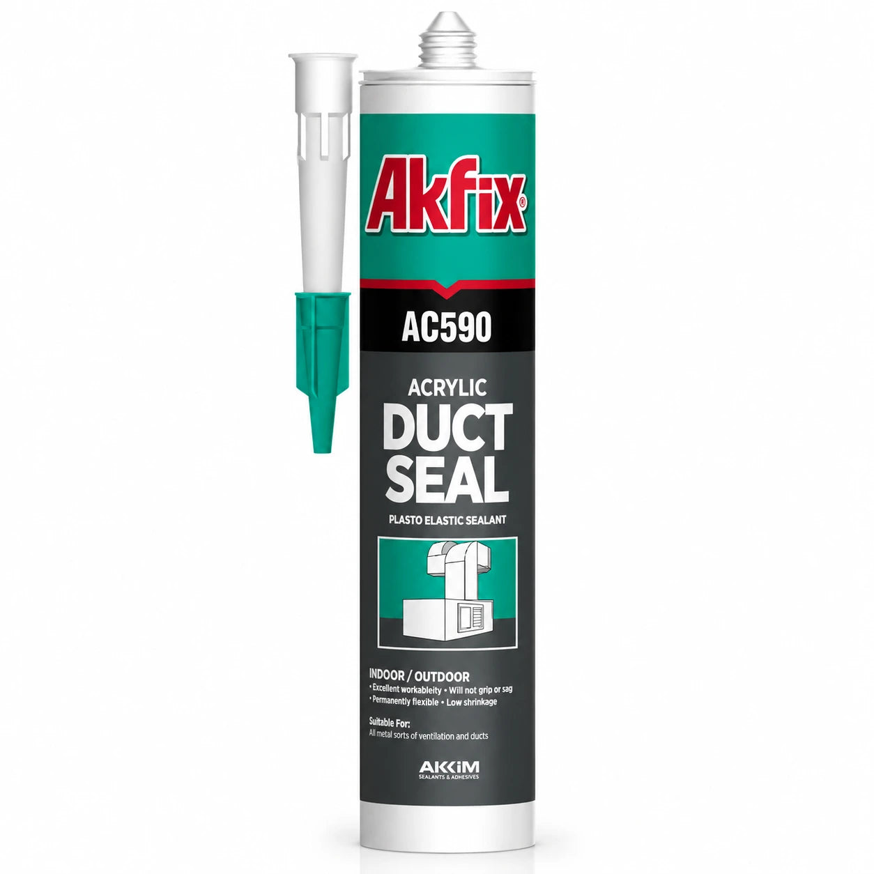 Sellador Hojalateria Akfix Ac590 Silicona 300ml