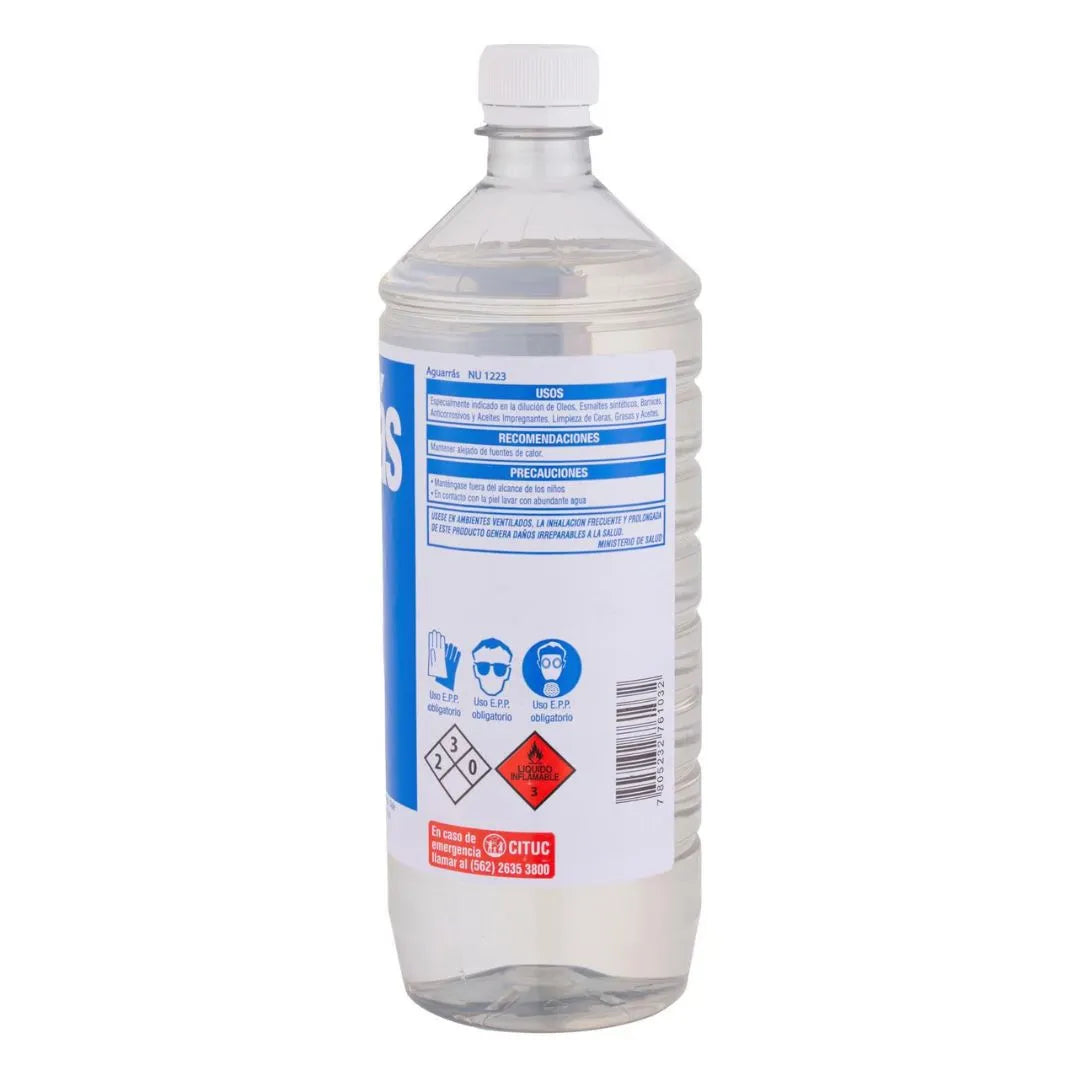 aguarras mineral, qué es el aguarras mineral, 1 litro de aguarrás, comprar aguarras, aguarras diluyente