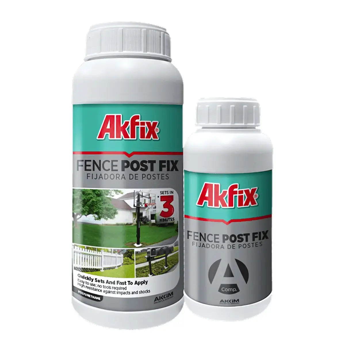 Espuma de poliuretano 2K Akfix para fijación de postes