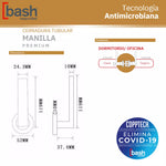 Cerradura de manilla cuadrada Bash 8809, ideal para puertas de dormitorio u oficina, con mecanismo de seguridad y acabado metálico